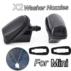 2x Front Windshield Wiper Washer Jet Nozzle For BMW Mini Cooper One R50 R52 R53 OE: 61667061614 61667061611