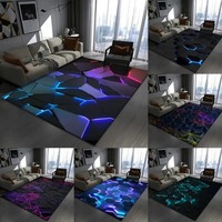 Eye-catching 3D Geometric Carpet Bedroom Gaming Room Living Room Large Floor Mat Modern Non-slip Rug Trendy Home Decor Gift