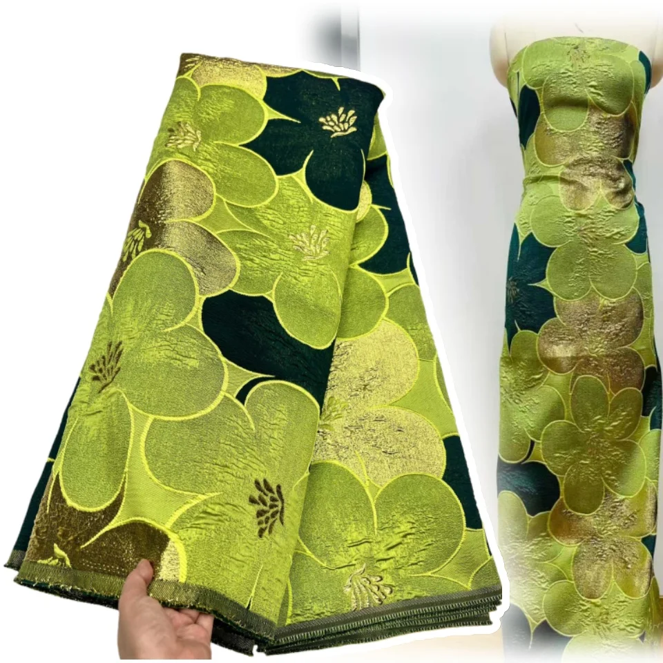 파티 시즌 나이지리아 브로케이드 레이스 원단 고품질 2025 아프리카 레이스 원단 자카드 웨딩 파티 드레스 재봉용 SZ1694