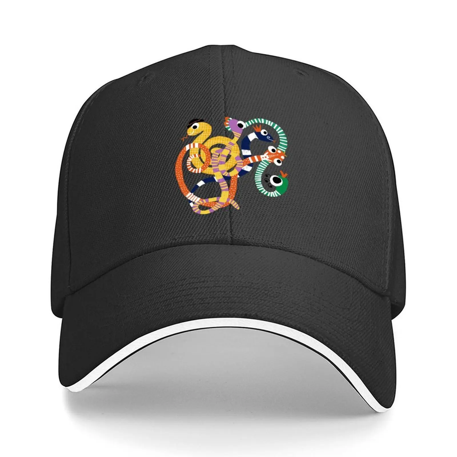 

Cute Crazy Snakes Orange Baseball Cap sailor cap for men Anime Beach Sun Cap Women Beach Fashion Men's