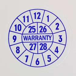 100pcs 20mm Expire Date Sticker Brittle Paper Warranty Void Label Repair Guanantee Valid Year Month Tamper Evident Security Seal