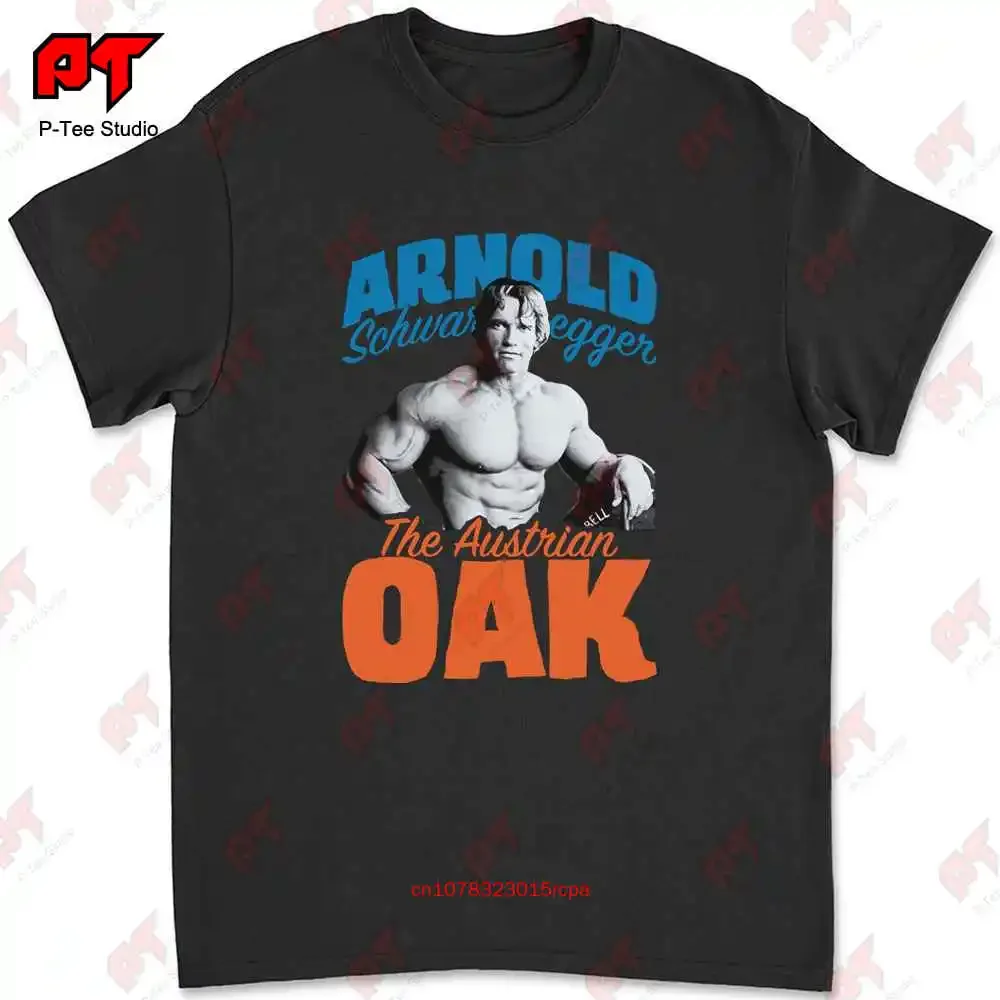 Arnold The Austrian Oak Schwarzenegger Bodybuilding Gym T-shirt RQLL