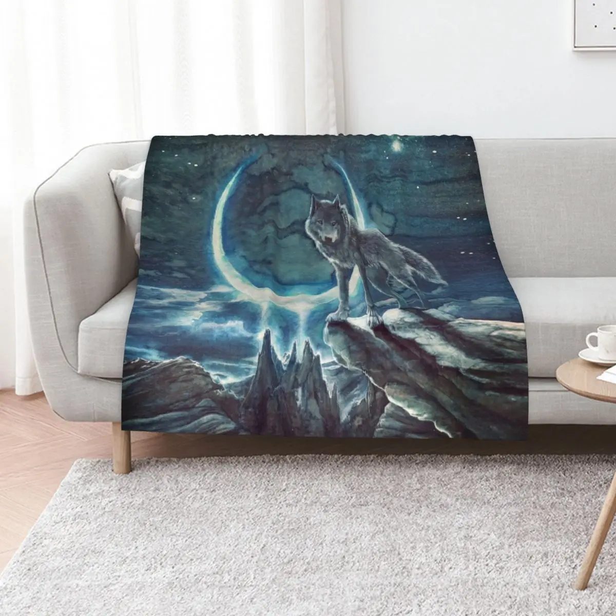 Blue eclipse Throw Blanket Luxury Decorative Beds Flannels Soft Beds anime Decorative Throw Blankets