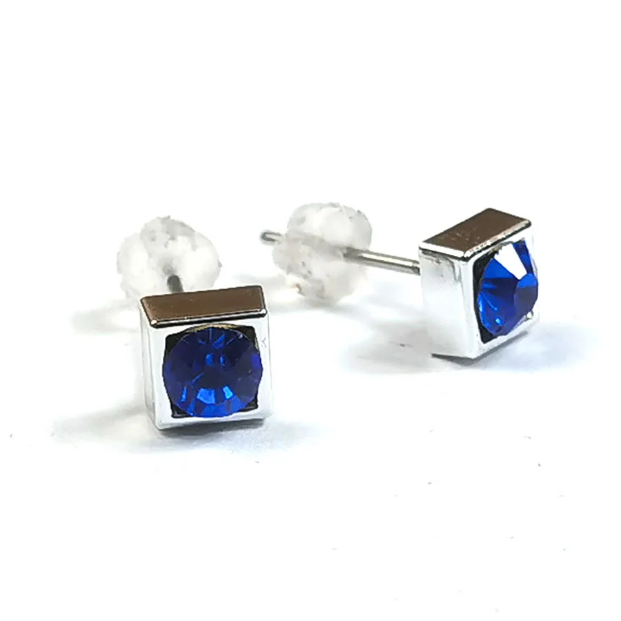 Sliver Sapphire Sebastian Michaelis Stud Earrings Manga Character Lightweight Earrings Premium Fashion Jewelry Cute Accessories