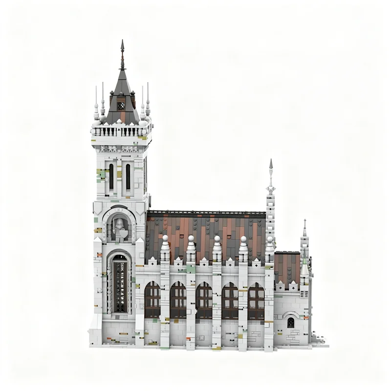 3825 Teile MOC Modulare Straßenlandschaft Gotische Kirche Modellbausatz Architektur Weihnachtsgeschenke Kreative Bildungsspielzeuge Bausteine
