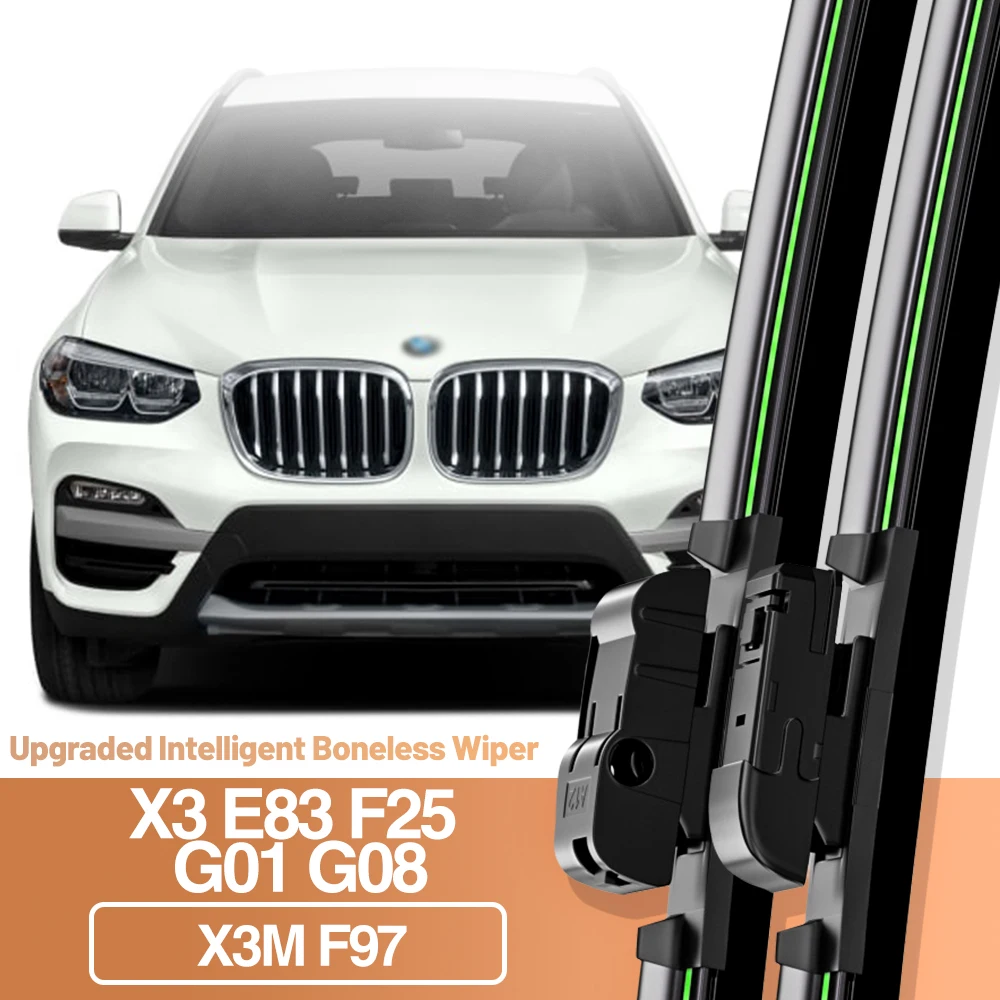 2 szt. Pióra wycieraczek przedniej szyby do BMW X3 E83 F25 G01 G08 X3M F97 2004-2023 Akcesoria do szyb 2005 2011 2018 2020