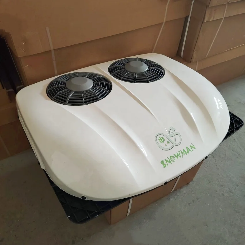 جرار 12 فولت RV على السطح النائم تكييف التيار المتردد 12 فولت 24 فولت وقوف السيارات مكيف الهواء الكهربائي للشاحنات