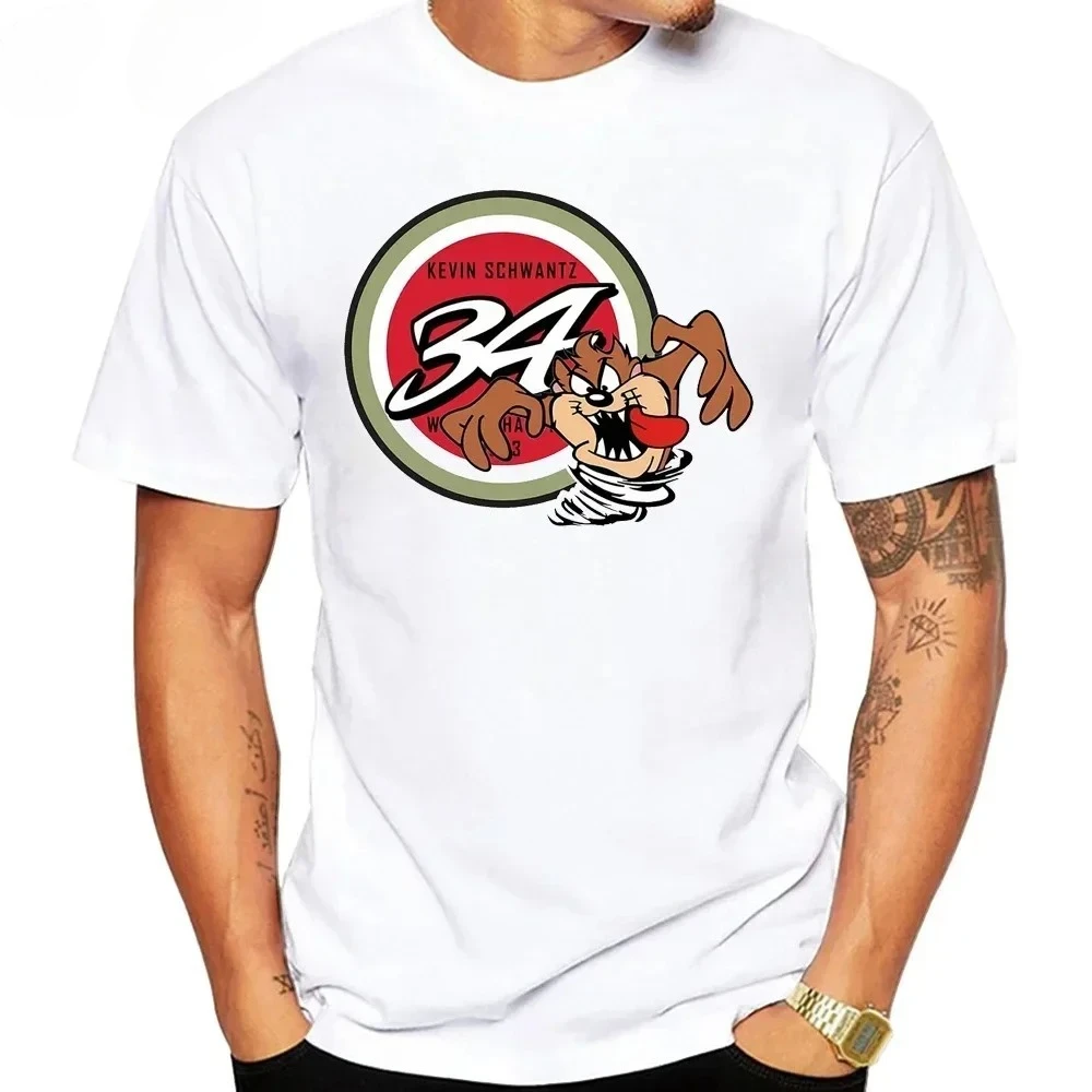 

Legend Rider Kevin Schwantz 34 1993 GP 500cc T-Shirt Men Short Sleeve Hip Hop Boy Sport Casual White Tops Man Motorcycle Tees