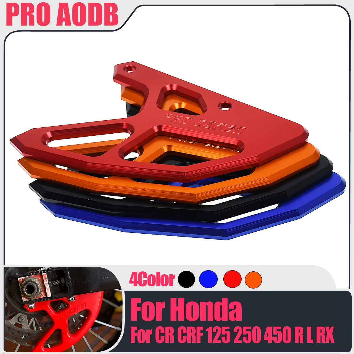 

For KAYO Honda CR 125R 250R CRF 250X 450X Rear Brake Caliper Guard Protector 250RX 250R 450R 450RX Motocross Model Etc 2002-2023