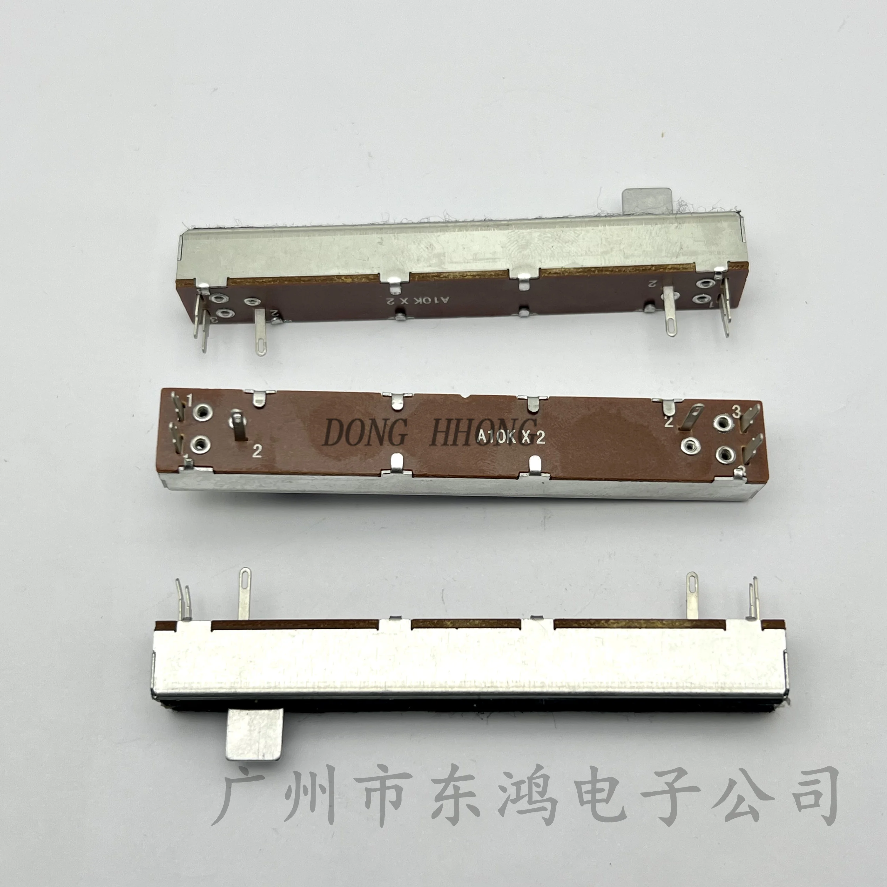 1 pcs straight slide potentiometer  8.8 cm mixer slide potentiometer twin A10KX2 shaft length 8mm 6 feet