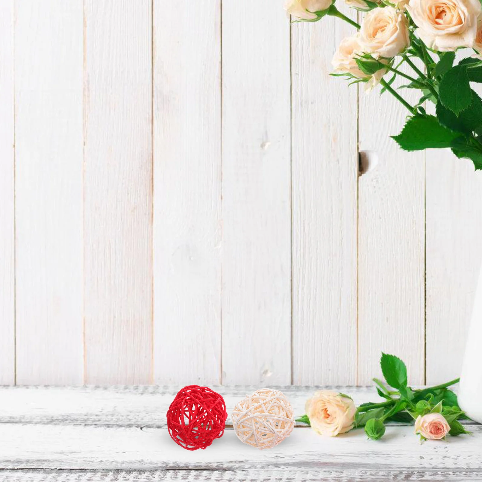 15 قطعة كرات الروطان الروائح 5 سنتيمتر مزهرية طبيعية السلطانية الحشو الزخرفية الناشر الزفاف محور ديكور المنزل #3