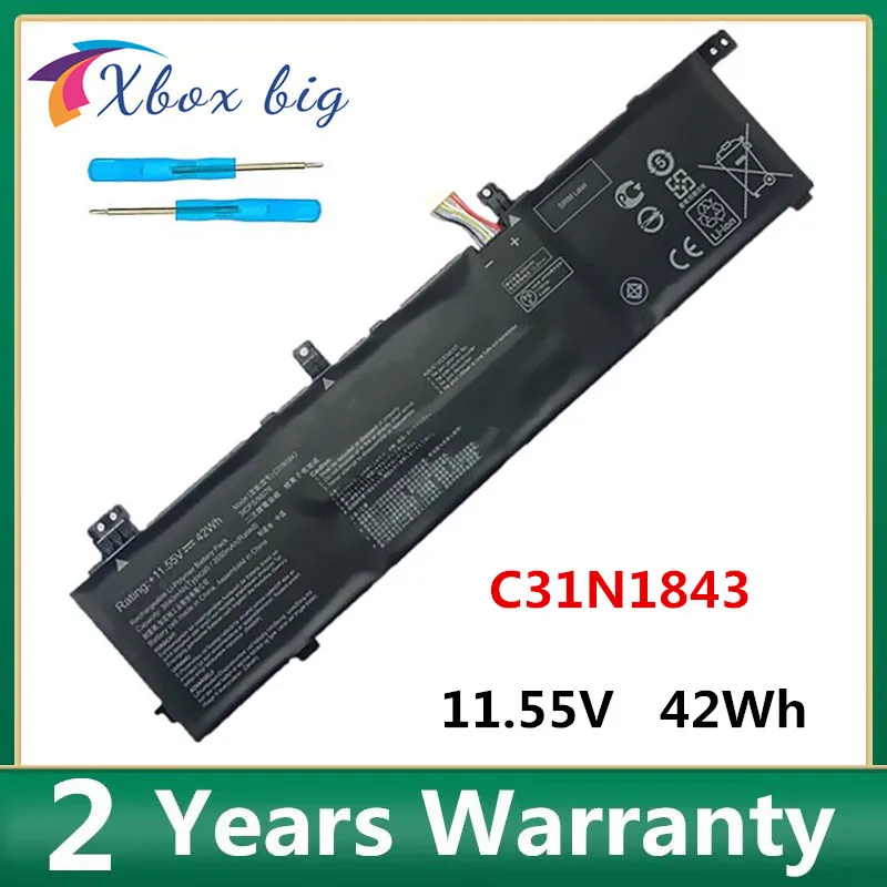 C31N1843 Laptop Battery For ASUS VivoBook X432FA X532FL S14 S432 S432FA S432FL S15 S532 S532FA S532FL 0B200-03430000