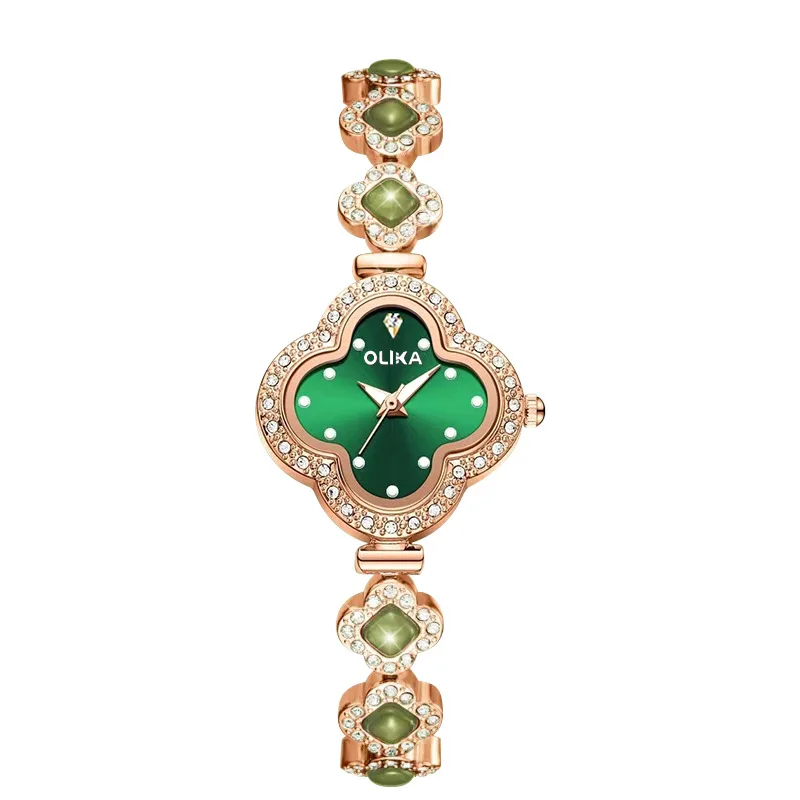 Four-leaf clover watch women jade jewelry bracelet fashion women's watch glow-in-the-dark waterproof senior sense