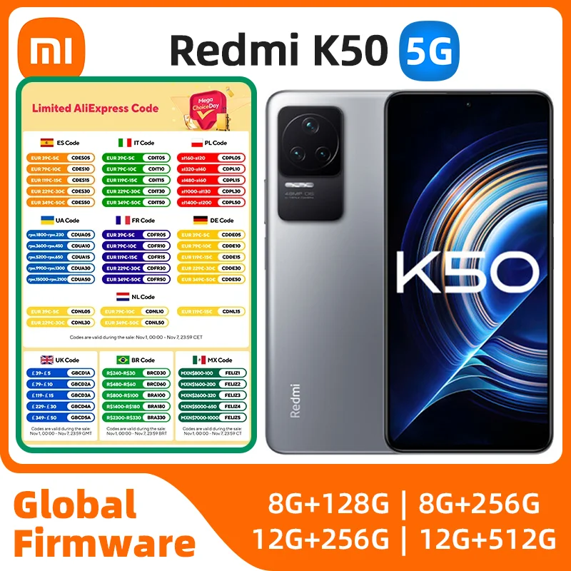 xiaomi redmi k50 Android 5G Unlocked 6.67 inch 12GB RAM 256GB ROM All Colours in Good Condition Original used phone