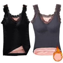 1pcs Woman Thermal Underwear Thermo Lingerie Winter Soft Warm Top Wear Thermo Vest Undershirt Intimate Lace with Bra Padded