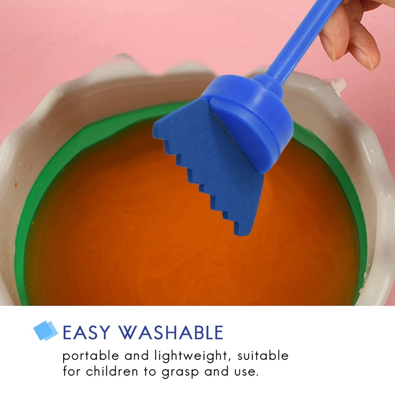 مجموعة فرش الطلاء الاسفنجية للاطفال ، التعلم المبكر ، الرسم ، أدوات الرسم ، اصنعها بنفسك الحرف الفنية ، بيسوم ، 8 عبوات