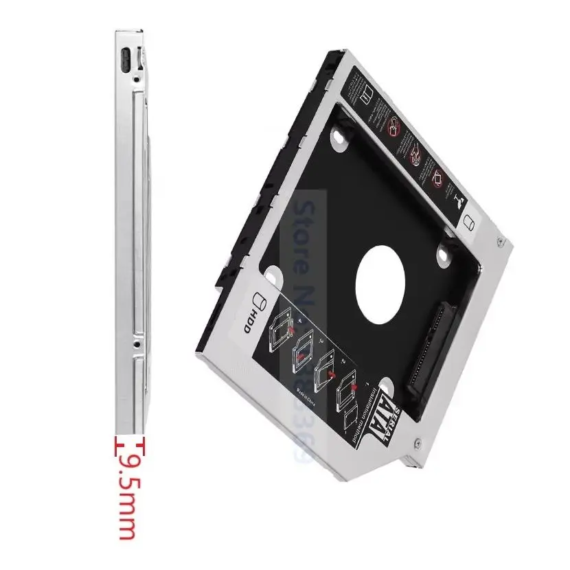 9.5mm 2nd Hard Drive HDD Optical bay Caddy for HP 15-f205dx 15-ab030tx 17-P053NO 15-p060sr 17f-004dx 17-f233cl ZBook 15 17 G1 G2