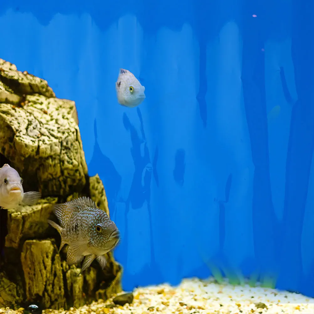 

Aquarium Background Paper Fish Tank Wallpaper Durable Removable Decorative Backdrop Picture Sticker Decal Fish Tank Decorations