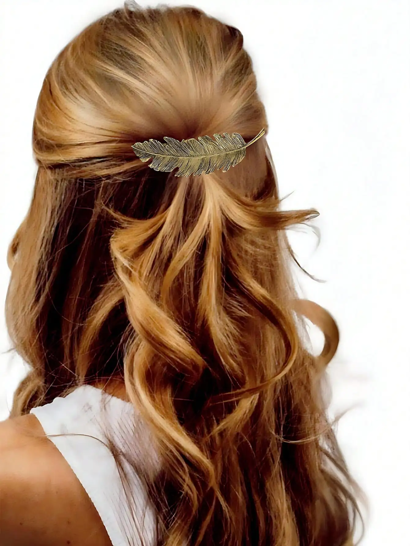 

Vintage Hair Clip Feather Leaf Shape Barrette Metal Hairpins For Women Lady Headwear Hair Accessories