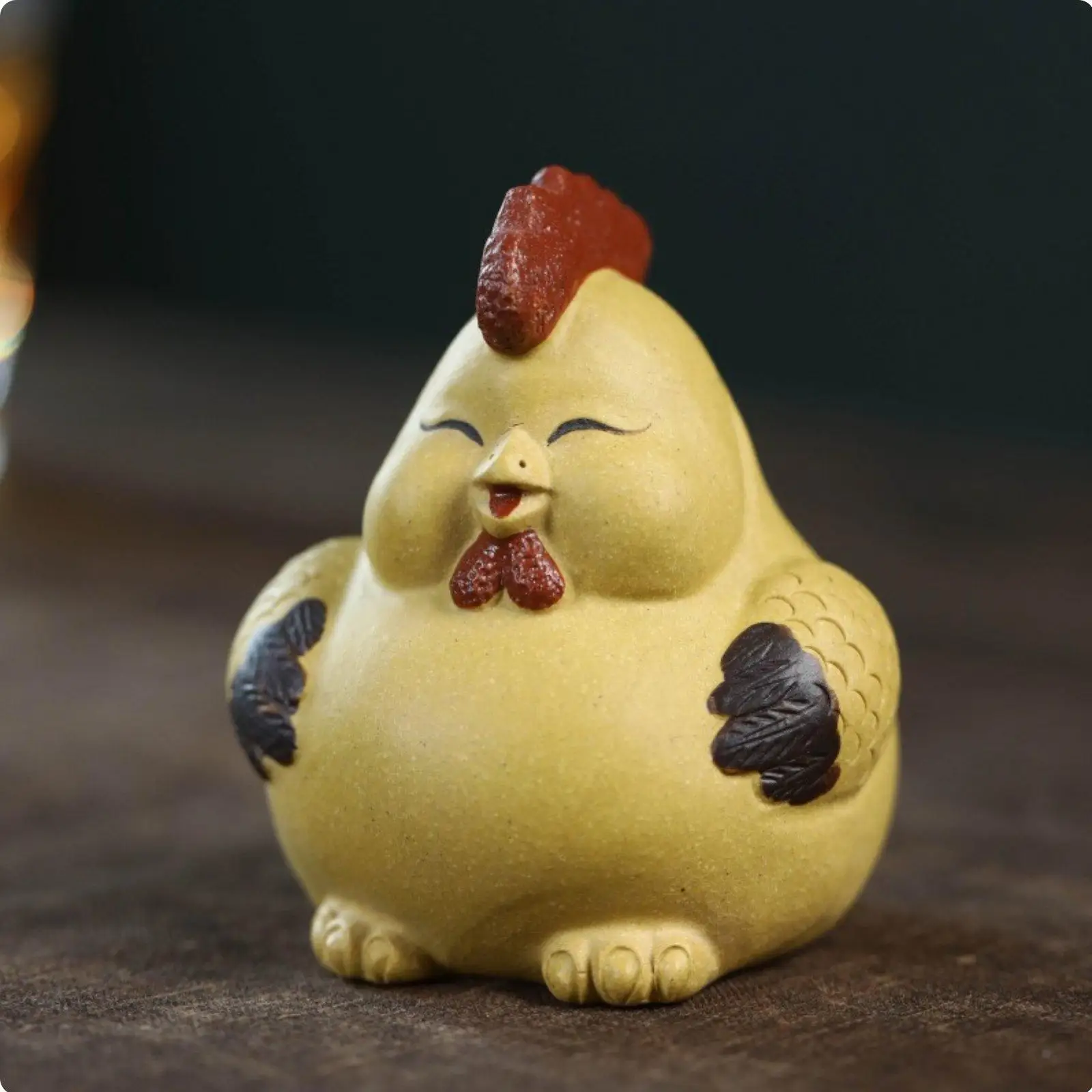 Zisha Chicken Tea Pet Good Luck Amulet Zisha Tea Pet Develops Patina Over Time