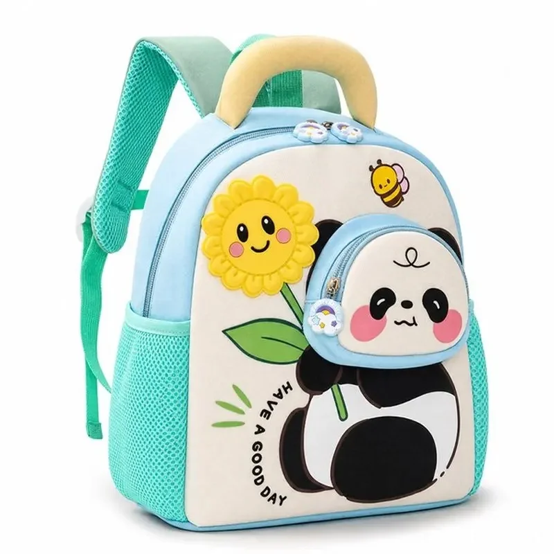 new  Cute 3D Panda Backpack for Toddlers, Cartoon Animal School Bag, Lightweight Kindergarten Daypack ,Kids Travel Rucksack SAC