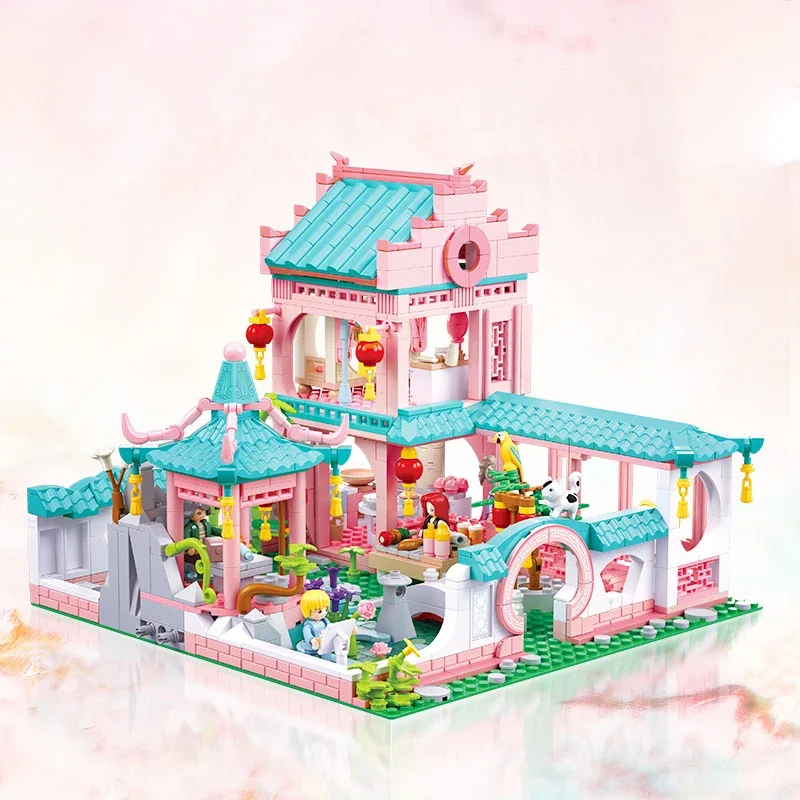 

Creative House Villa Architecture Cottage Model Building Blocks ,City DIY Friends For Girls Sets Bricks Toys Compatible Bricks