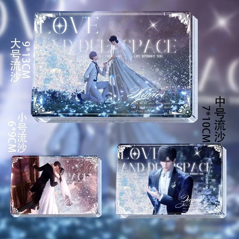 

Anime Game Love and Deepspace Cosplay Rafayel Xavier Zayne Sylus Caleb Wedding Acrylic Flowing Sand Mahjong Souvenir Gift