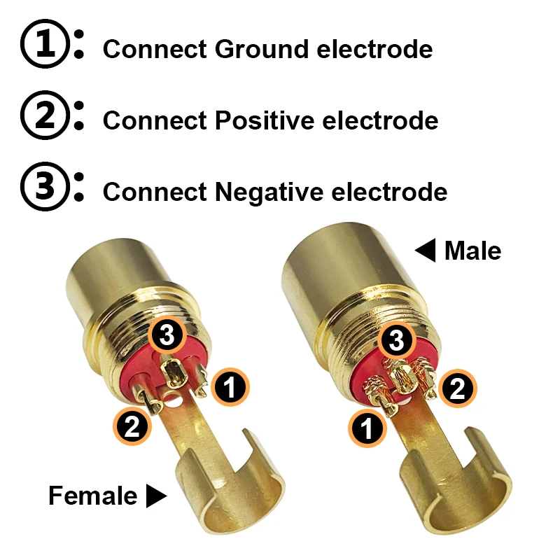 HiFi MPS Sally-W/M mosiężna wtyczka XLR 24K pozłacana męska armata 3-pinowa złącze Audio do mikrofonu mikrofonowa do 11mm