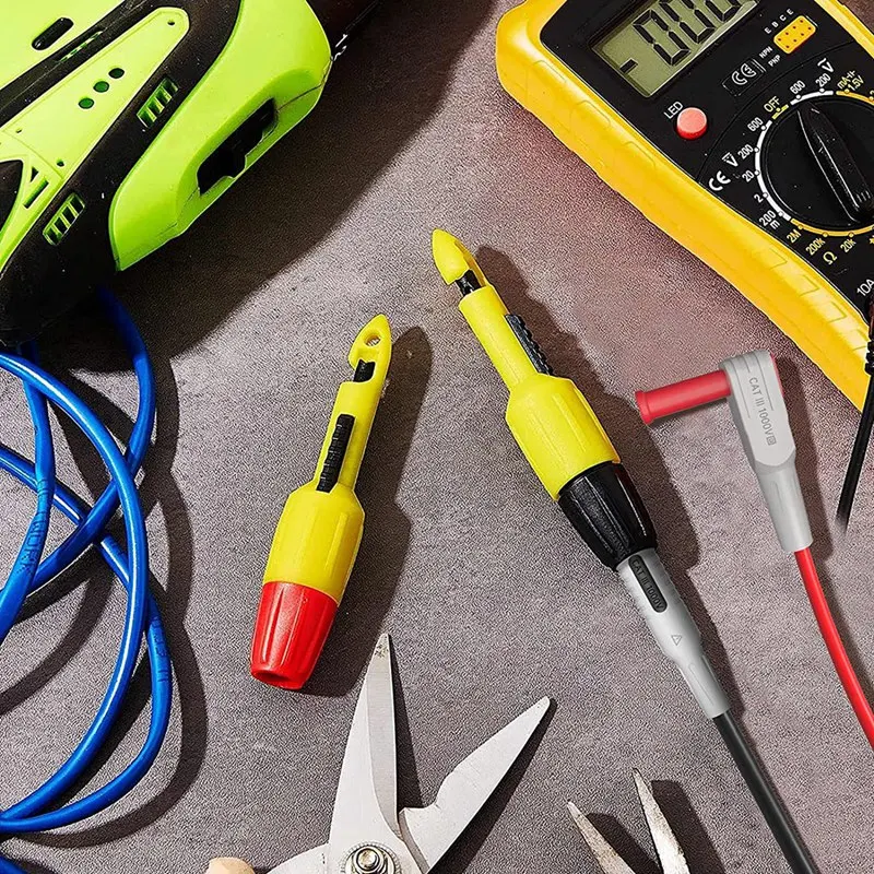 6PCS Multimeter Examination Leads Multimeter Leads With Alligator Clips, Wire Piercing Probes Clip