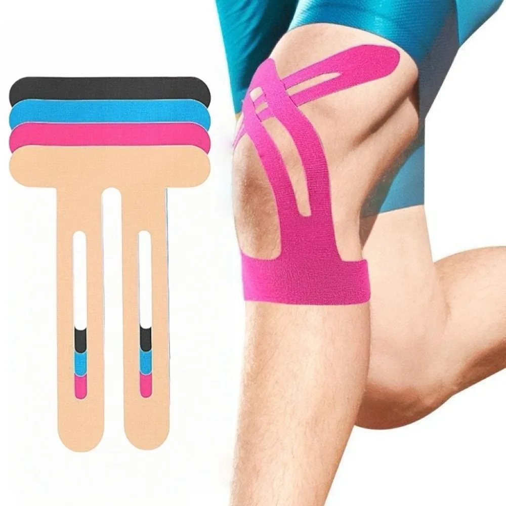 10pcs Breathable Kinesiology Tape Knee Support Muscle Support Knee Muscle Pre-Cut Tape Waterproof Elastic Muscle Protection Tape