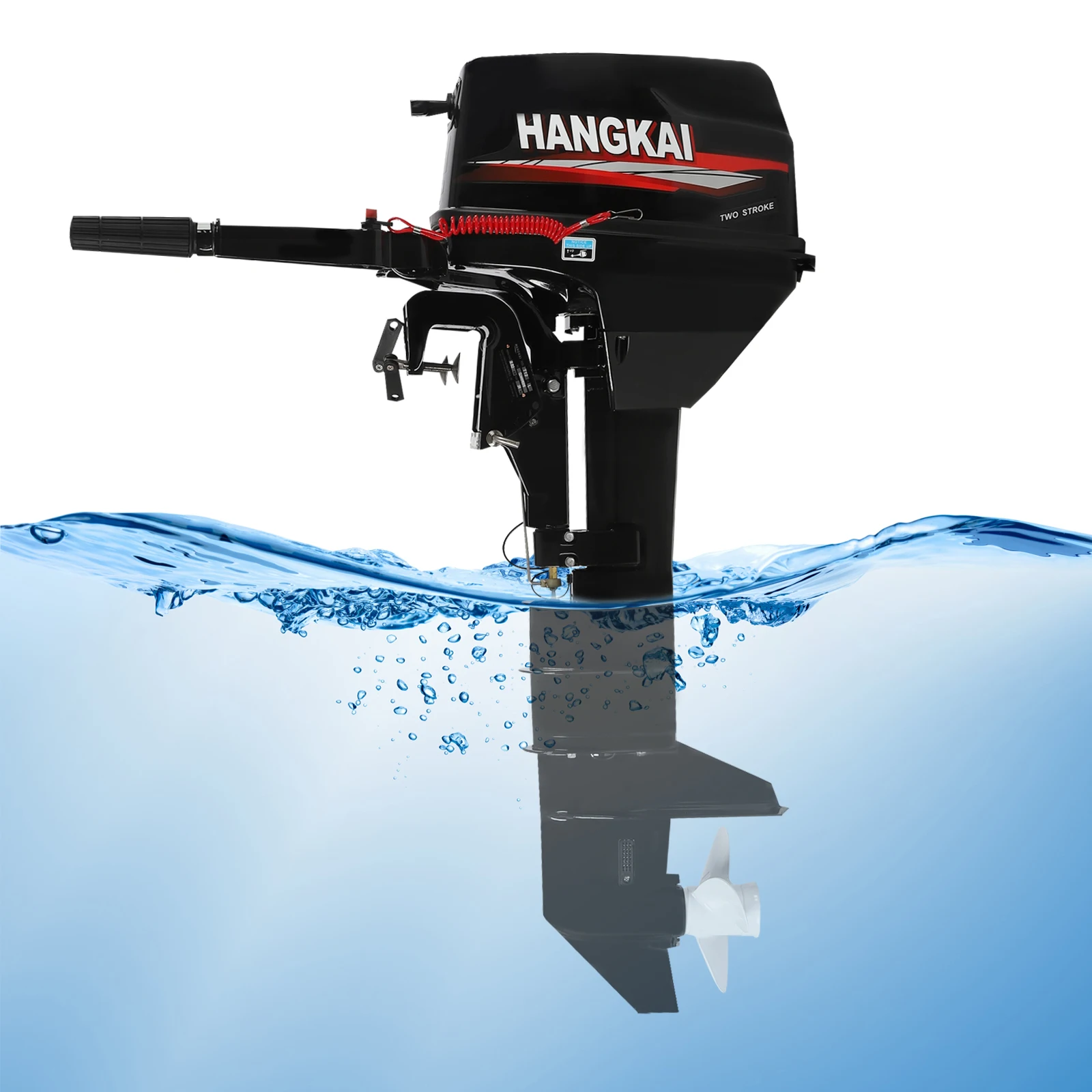 2 Stroke 12Hp Fishing Boat Engine 169CC Water Cool Aluminum Alloy Outboard Motor Boats CDI System Long Shaft