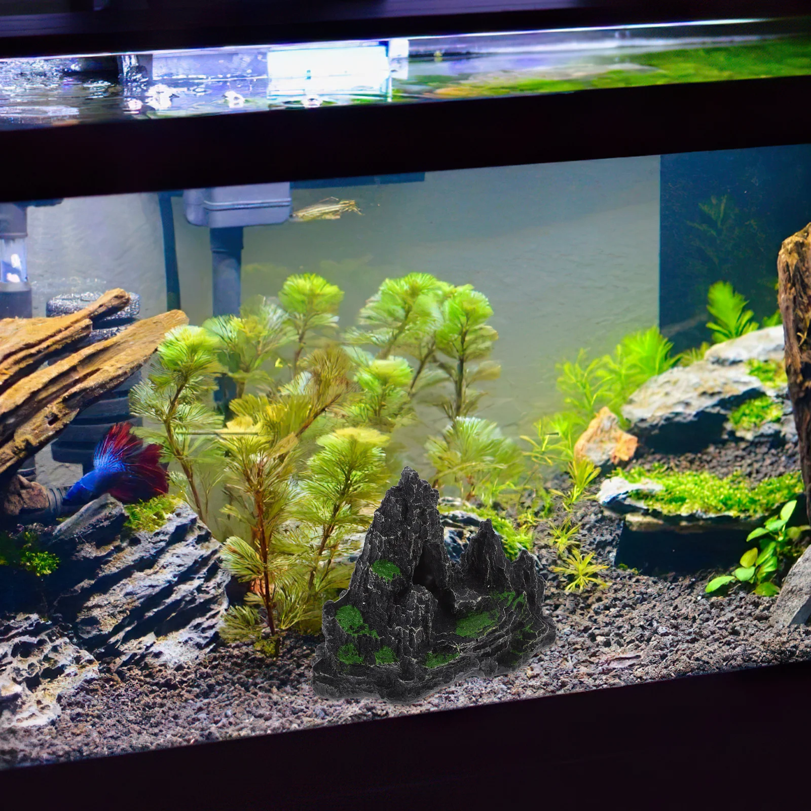 

Resin Fake Aquarium Mountain Fish Tank Decor Rockery Landscape Ornament For Large Aquariums Simulation Waterproof Durable