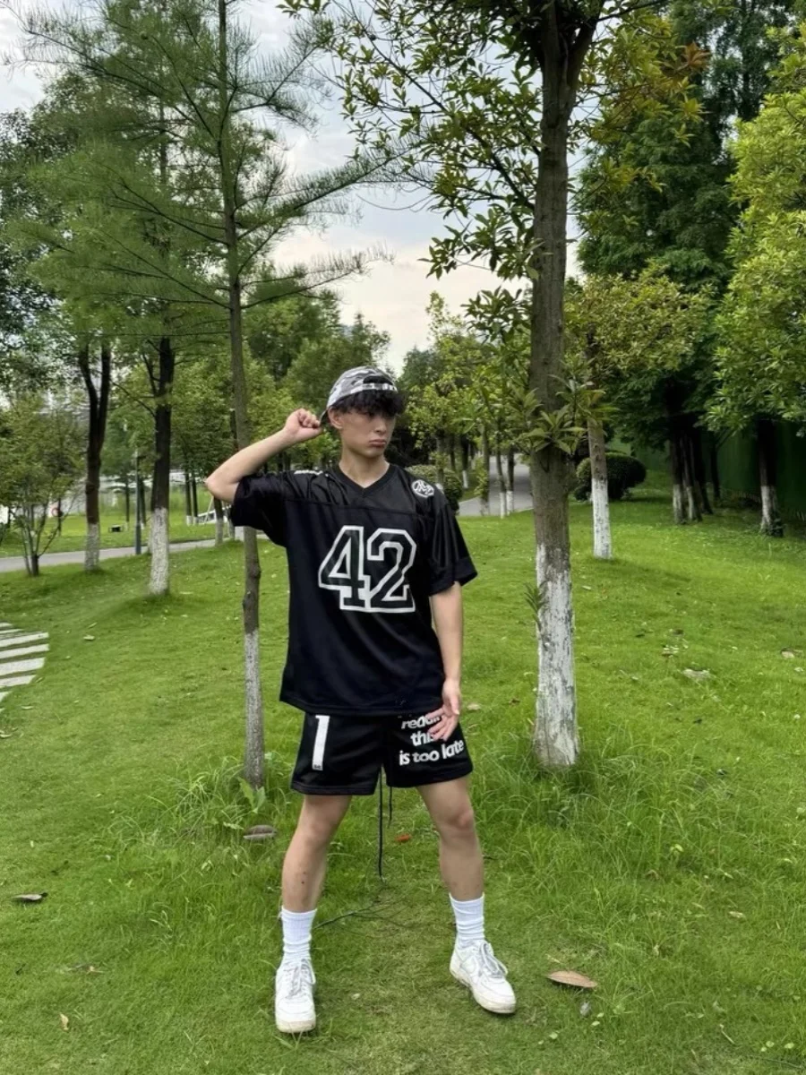 

Дышащие орты American Sle Me, мужские спортивные гольфы до колена, повседневные летние орты свободного покроя