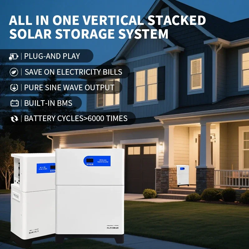 

Xiangyin 48v 5kw 10kw All In One Vertical Stacked Solar Storage System Home Battery Storage Solar Energy System