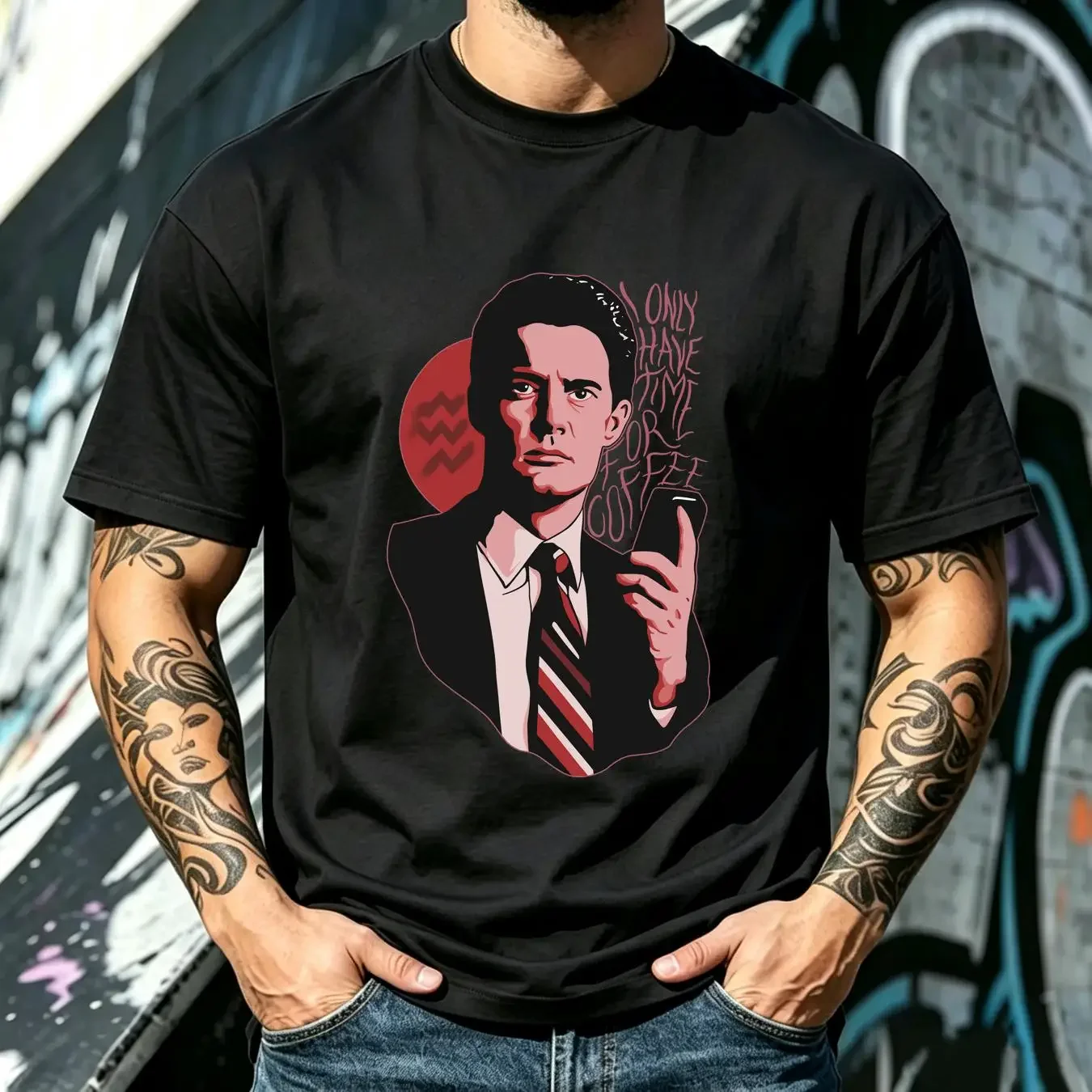 washed T Shirt Twin Peaks I Only Have Time For Coffee Dale Cooper  All Sizes mw 343 vintage Washed Breathable Slightly Unisex