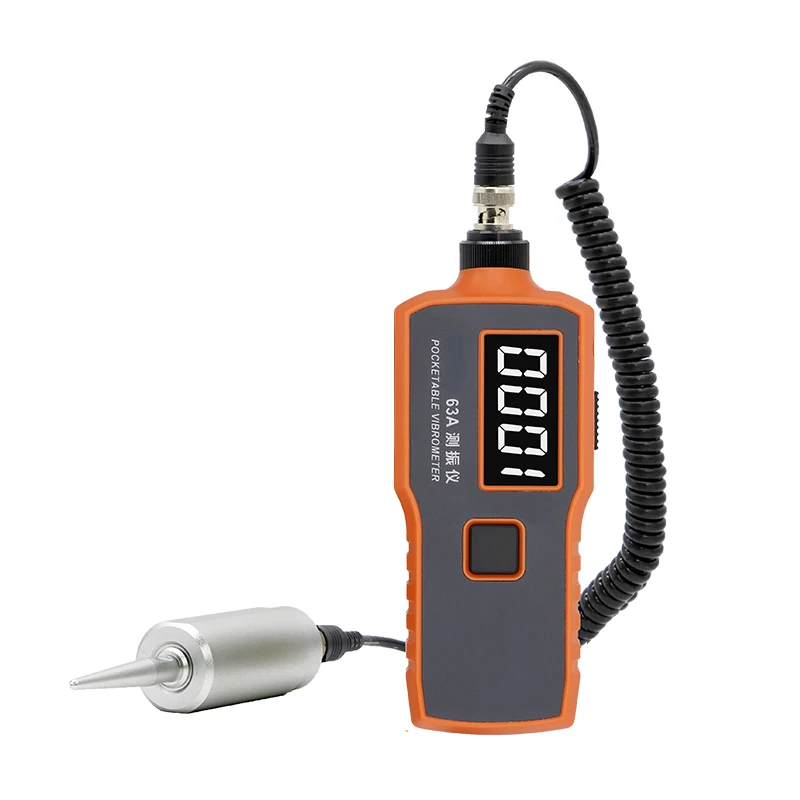 go yojo VC63A Pocket Electronic Digital Vibration Meter Displacement 0-1000um Speed 0-199.9mm/s Acceleration RMS 9V Battery