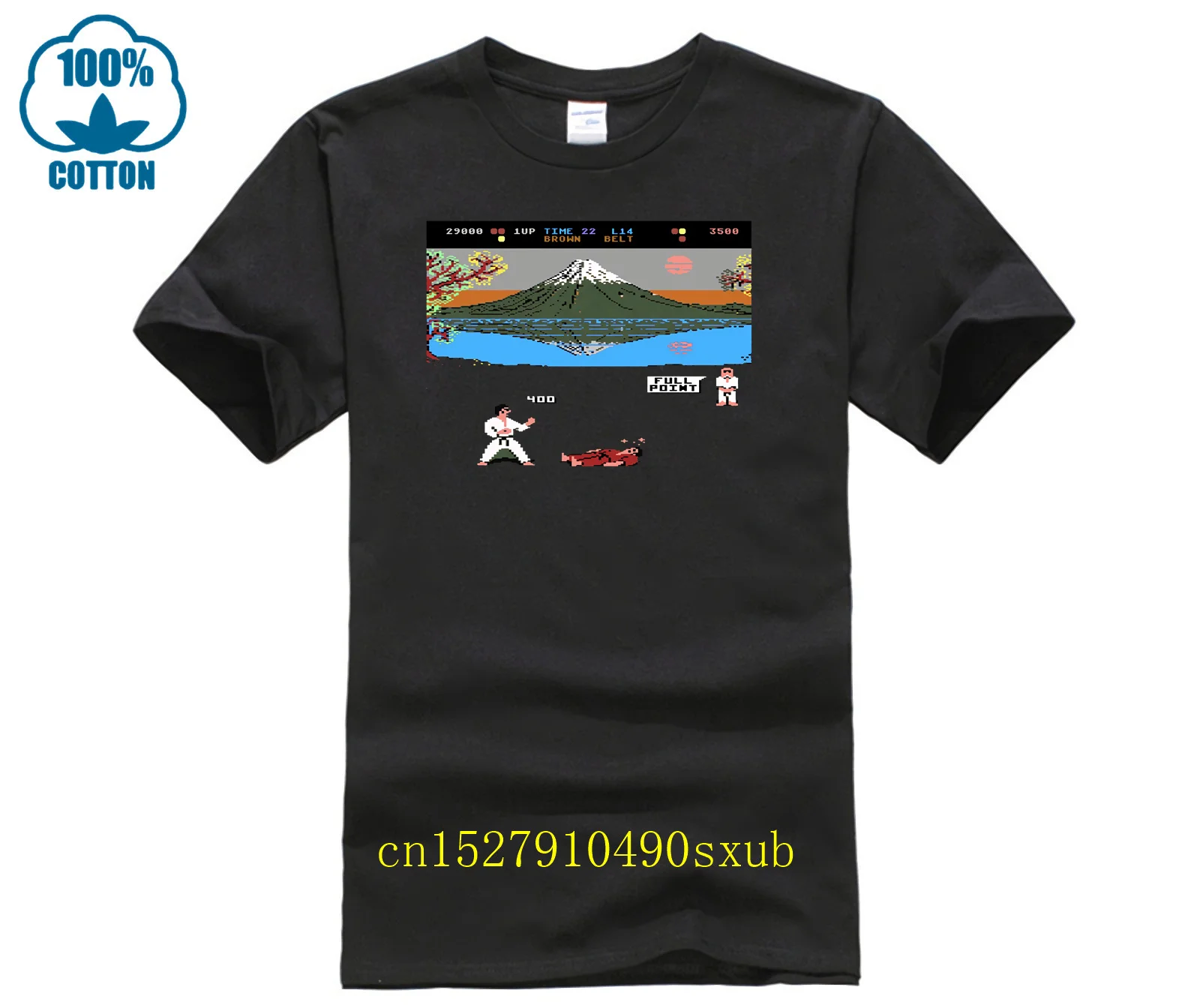 Internazionale di Karate ispirato Gioco T Shirt Commodore 64 Spettro Gaming C64 Mans Unico del Cotone di trasporto libero