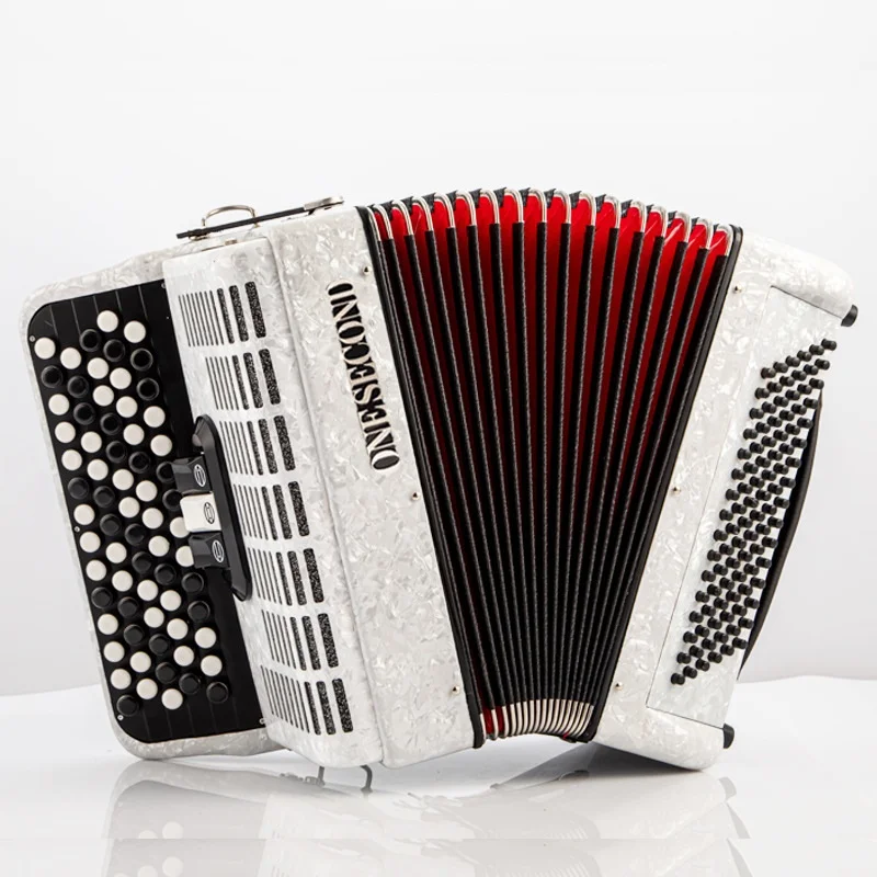 High Quality 60/96 Bass Accordion Portable Keyboard Piano Accordion for Adult
