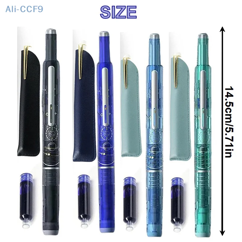 

Retractable Fountain Pen Set With Sleeve Fine Nib For Writing Office