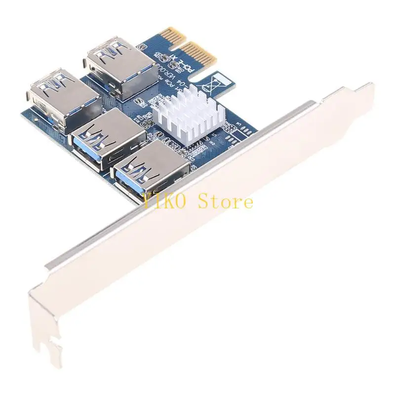 K32C PCI E 1 to 4 PCIE Riser Card PCI-Express Slots Riser Card External 4 PCI-e USB Adapter Multiplier Graphics Card