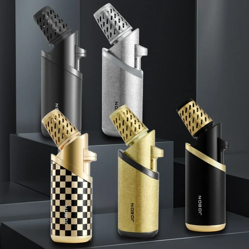 

Новая сигара JOBON, прямая ветрозащитная зажигалка с синим пламенем, персонализированная и креативная уличная прижигающая кухня для барбекю