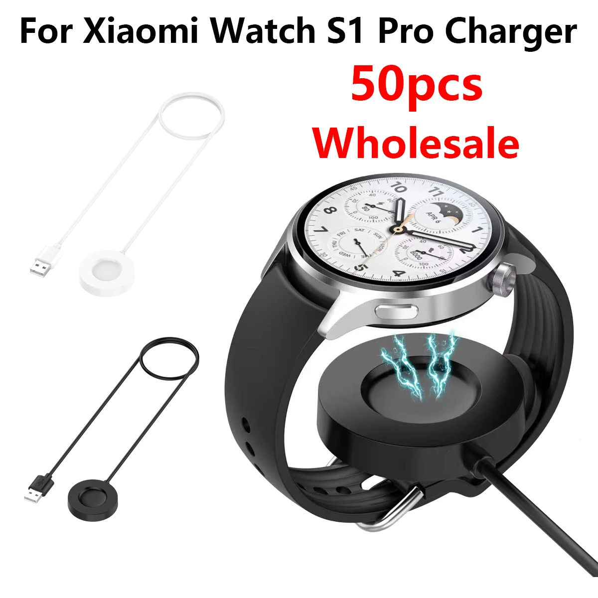 50pcs Wholesale New Charging Cable For Xiaomi Watch S1 Pro Smartwatch Charger Replacement Charging Dock Smart Watch Accessories