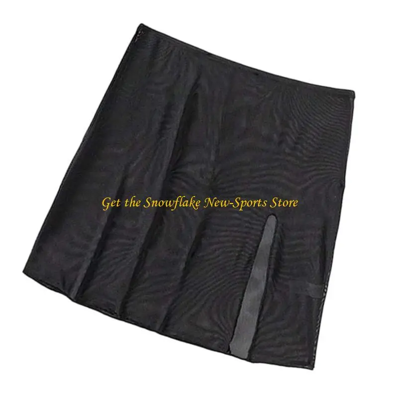 

E56D Women Short Beach Dress Side Slit Sheer Mesh Beach Coverup Skirt See Through Sheer Beach Skirt Swimwears Coverup Skirt