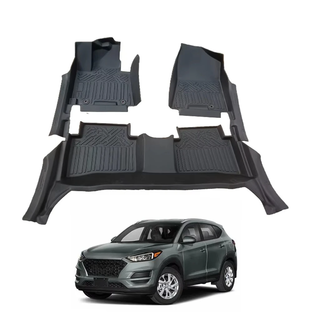 

Hot sale! Luxury All Weather 5D Car Mats Full Set Customized Tpe Car Floor Mats for TUCSON 2014-2020