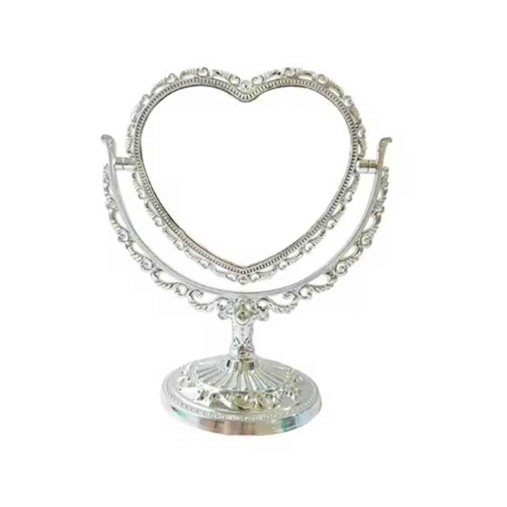 

Double-sided Rotation Makeup Mirror With Frame High Definition Desktop Makeup Mirror 360 Degree Rotation Vintage Cosmetic Mirror