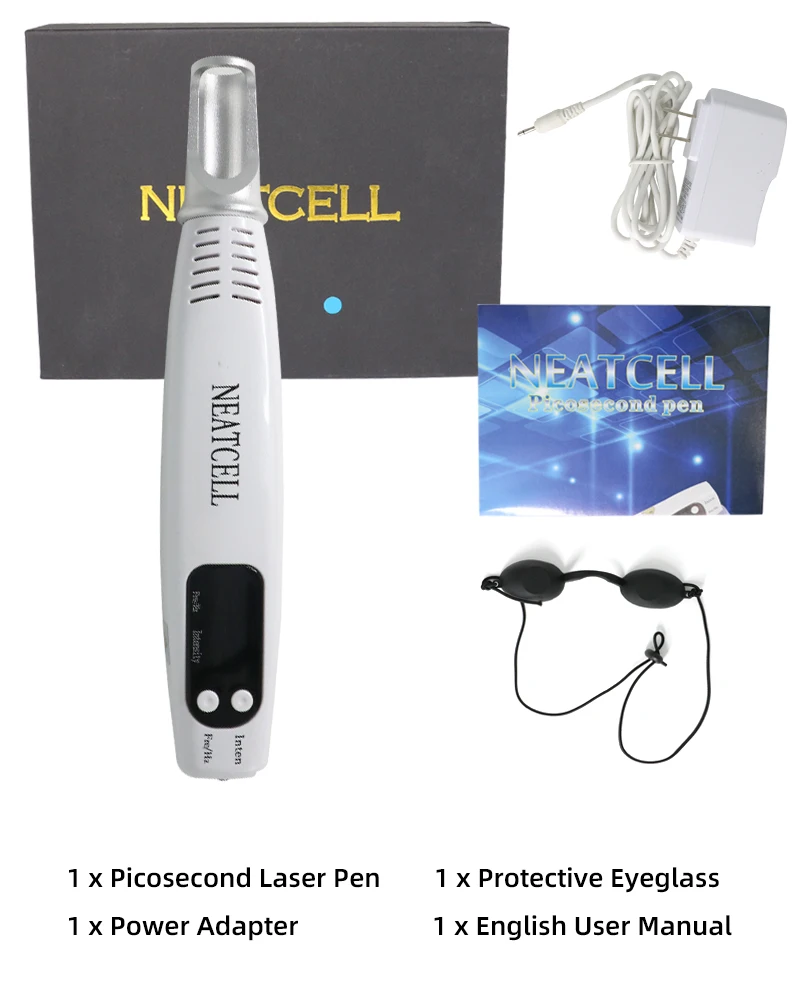 Picosecond Laser Pen Red Blue Light Therapy Tattoo Scar Mole Freckle Removal Dark Spot Remover Machine Portable Beauty Laser Pen