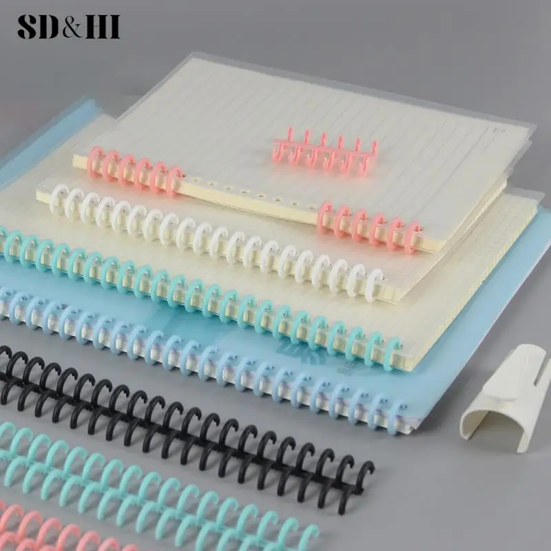 1PC  Plastic Loose Leaf Binders Ring Binding A4 A5 A6 A7 B5 papers For DIY Paper Notebook