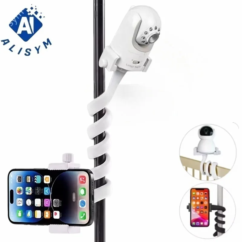 

Universal Baby Monitor Holder Flexible Twisting Bracket Webcam Stand Mount Hole-Free Crib Cradle Rod Double-head support Phone