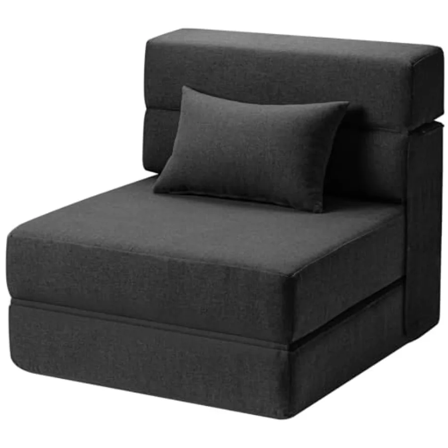 

Folding Sofa Bed with Pillow - Convertible Chair Floor Couch Sleeping Mattress, Foldable Memory Foam Sleeper for Living Room/Do