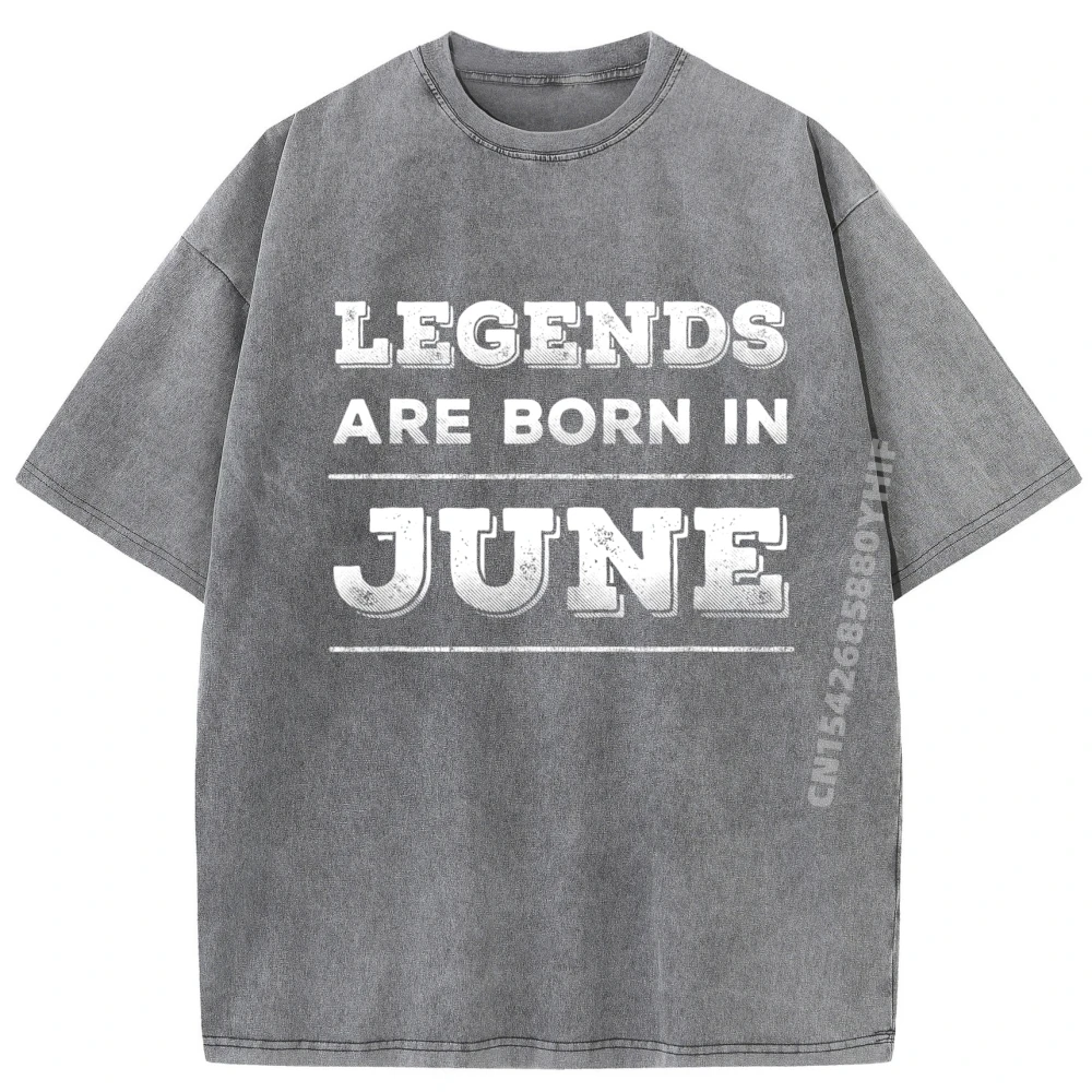 Легенды рождаются в июня Уличная студенческая футболка на заказ, мужская дышащая дизайнерская одежда с принтом